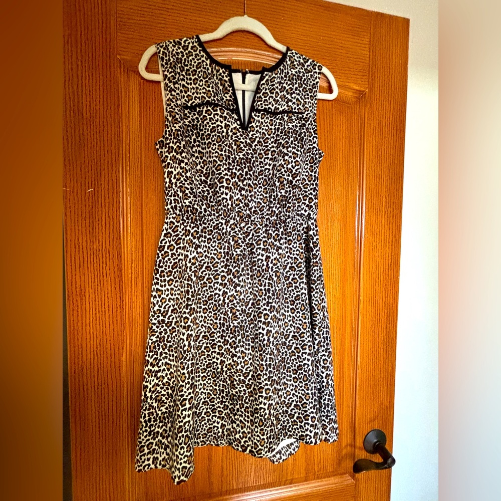 Jcrew leopard Print Sleeveless Dress